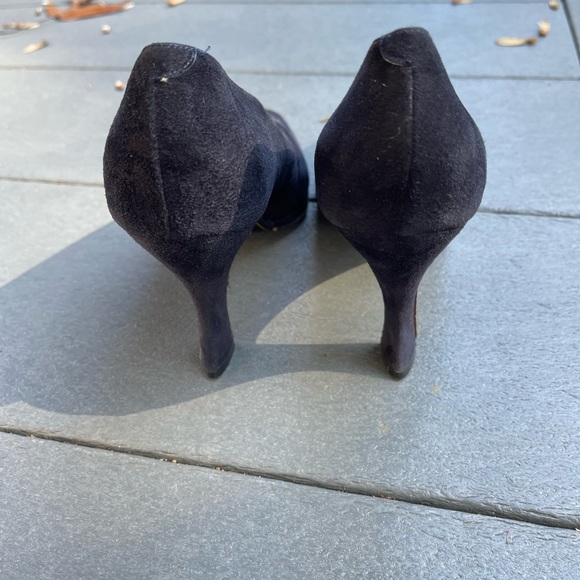 Beautiful navy suede pumps - Picture 3 of 3